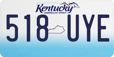 KY license plate 518UYE