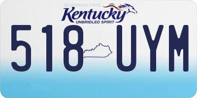 KY license plate 518UYM