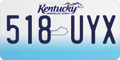 KY license plate 518UYX