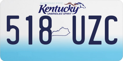 KY license plate 518UZC