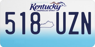 KY license plate 518UZN