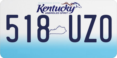 KY license plate 518UZO
