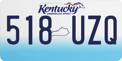KY license plate 518UZQ