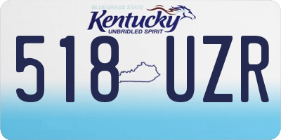 KY license plate 518UZR