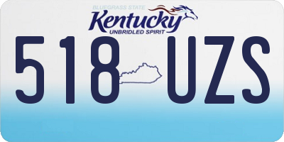 KY license plate 518UZS