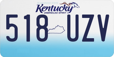 KY license plate 518UZV