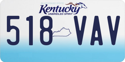 KY license plate 518VAV