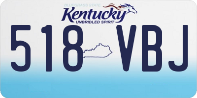 KY license plate 518VBJ