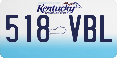 KY license plate 518VBL