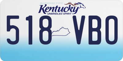 KY license plate 518VBO
