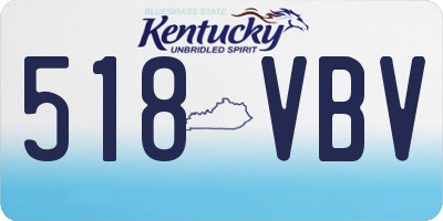 KY license plate 518VBV