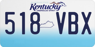 KY license plate 518VBX
