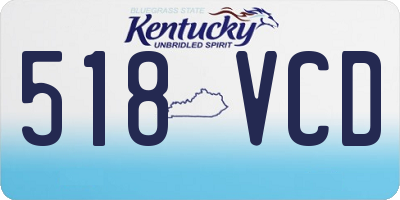 KY license plate 518VCD