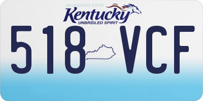 KY license plate 518VCF