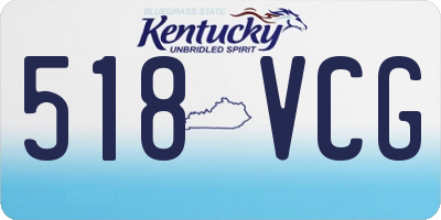 KY license plate 518VCG