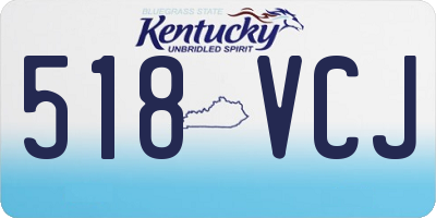 KY license plate 518VCJ