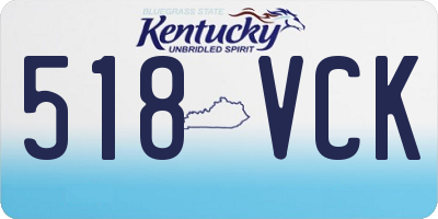 KY license plate 518VCK