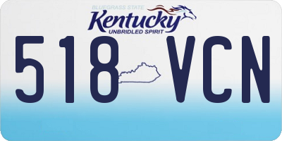 KY license plate 518VCN