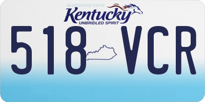 KY license plate 518VCR