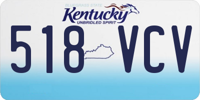 KY license plate 518VCV