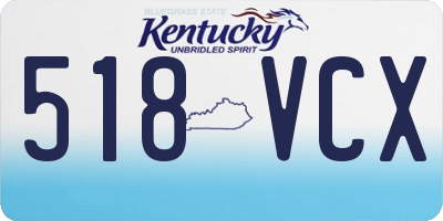 KY license plate 518VCX