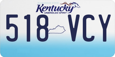 KY license plate 518VCY