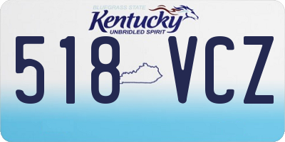 KY license plate 518VCZ