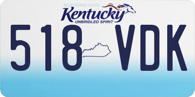KY license plate 518VDK