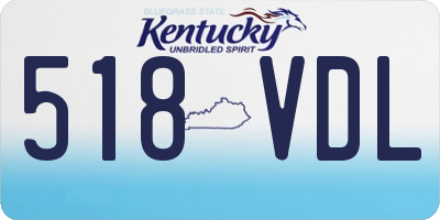 KY license plate 518VDL