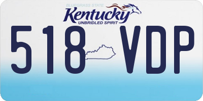 KY license plate 518VDP
