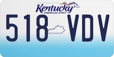 KY license plate 518VDV