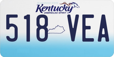 KY license plate 518VEA