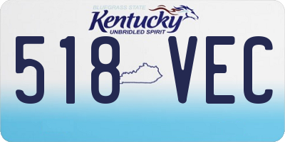 KY license plate 518VEC