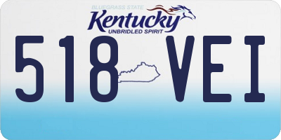 KY license plate 518VEI