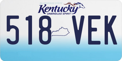 KY license plate 518VEK
