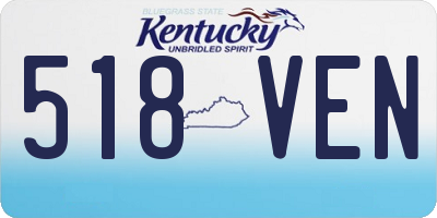 KY license plate 518VEN
