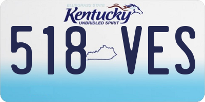 KY license plate 518VES
