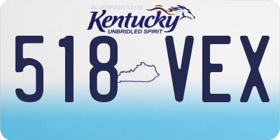 KY license plate 518VEX