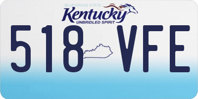 KY license plate 518VFE