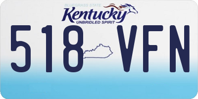 KY license plate 518VFN