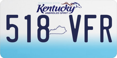 KY license plate 518VFR