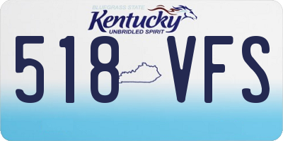 KY license plate 518VFS