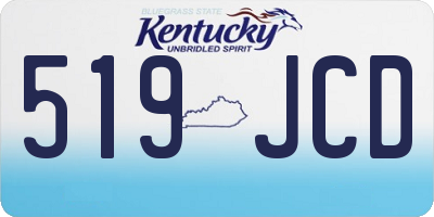 KY license plate 519JCD