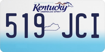 KY license plate 519JCI