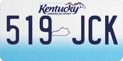 KY license plate 519JCK