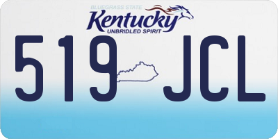 KY license plate 519JCL