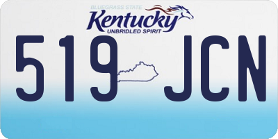 KY license plate 519JCN