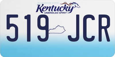 KY license plate 519JCR