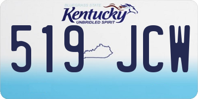 KY license plate 519JCW
