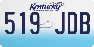 KY license plate 519JDB